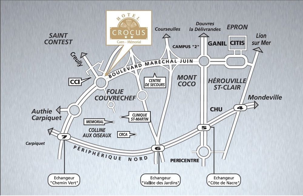 Hotel Crocus Caen Memorial Bagian luar foto